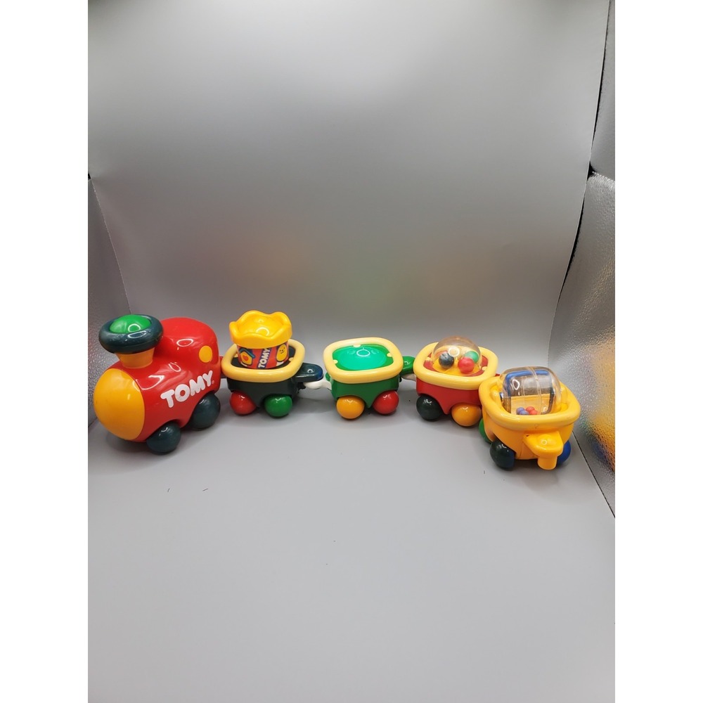 Vintage Tomy Train Set 1992 Toddler Infant Toy Train 5 Piece